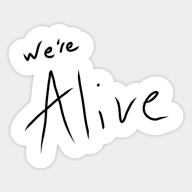 We're Alive - Dark Logo (Chest Pocket Apparel) Sticker by werealive